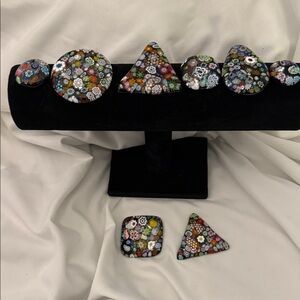 Floral Mosaic Jewelry Set